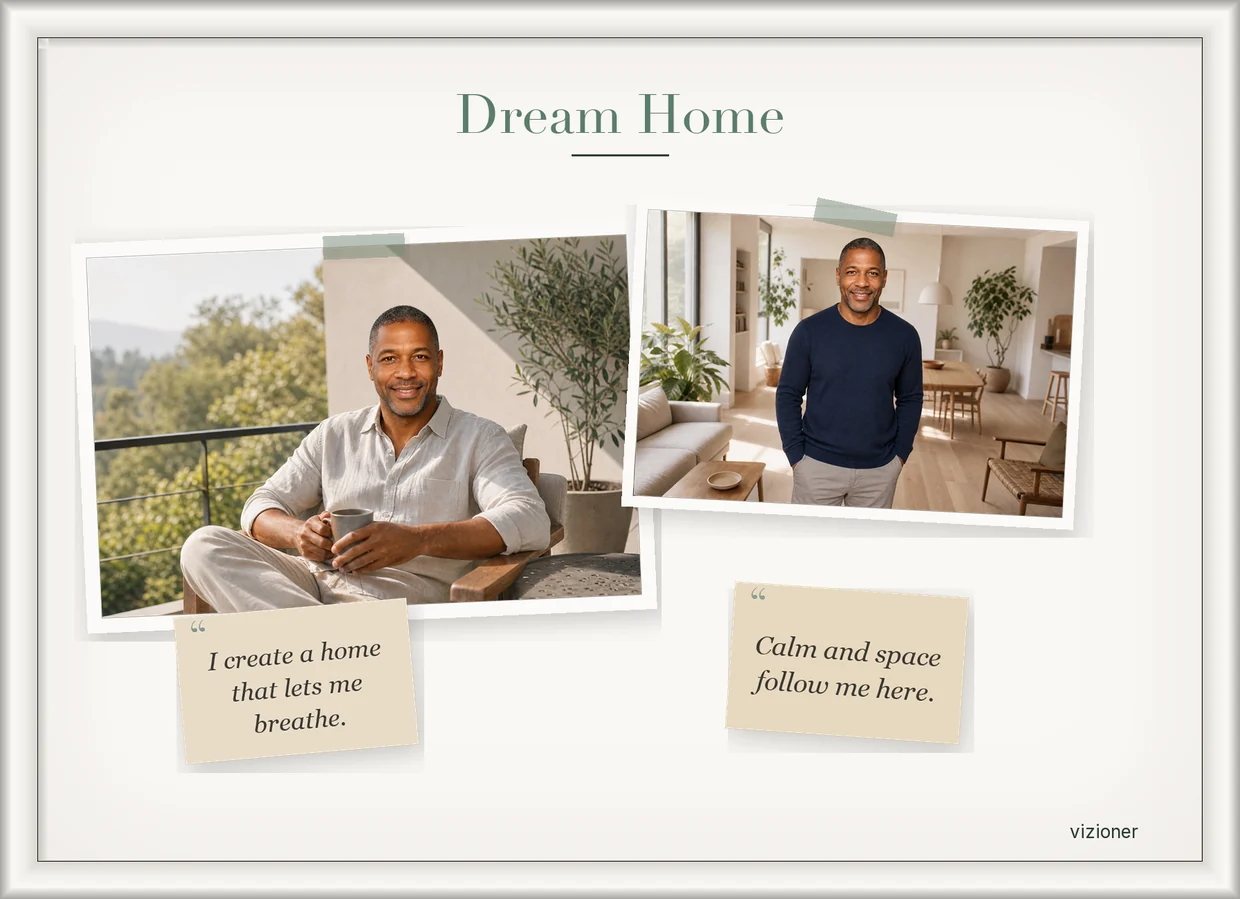 Example vision board: Dream Home